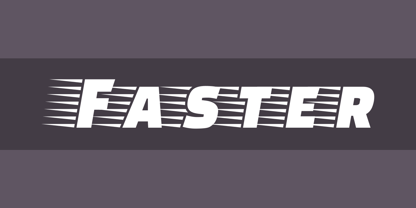 Пример шрифта Faster Regular